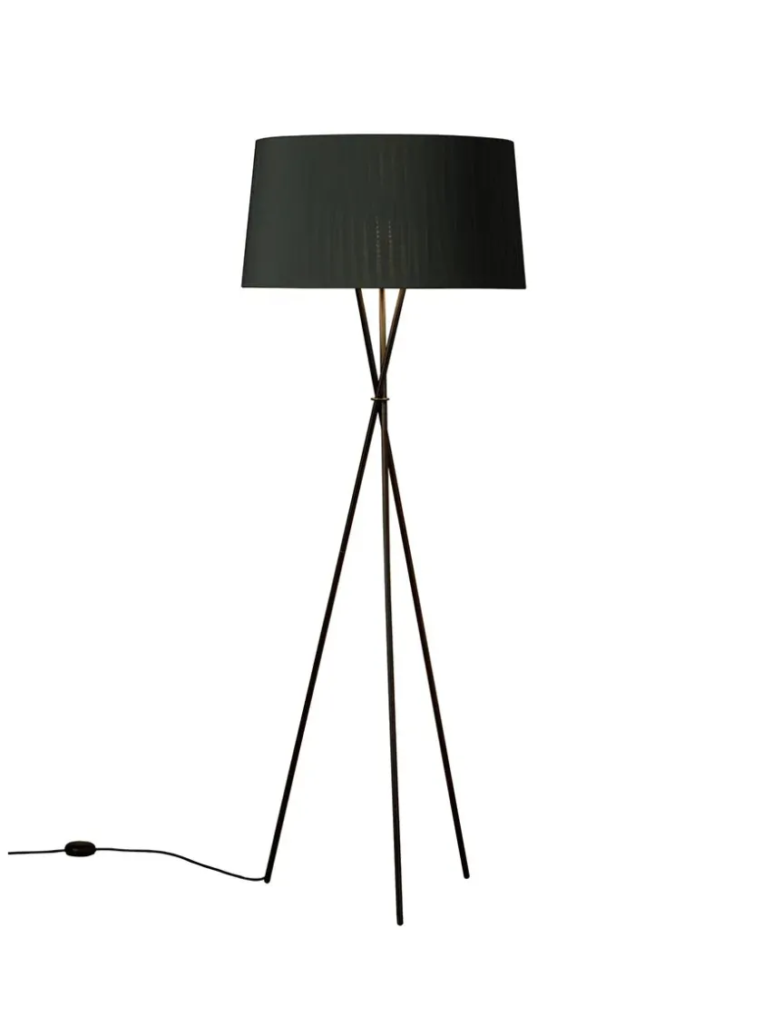 Santa & Cole Tripode Gulvlampe fra Santa and Cole, sort (G5)> Gulvlamper|Spots