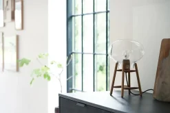 FDB Møbler U4 Hiti Bordlampe, opalt glas/eg fra><noscript><img width=