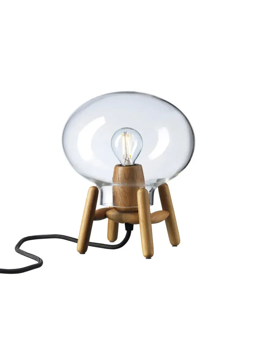 FDB Møbler U6 Mini Hiti Bordlampe, opalt glas/eg fra> Spots