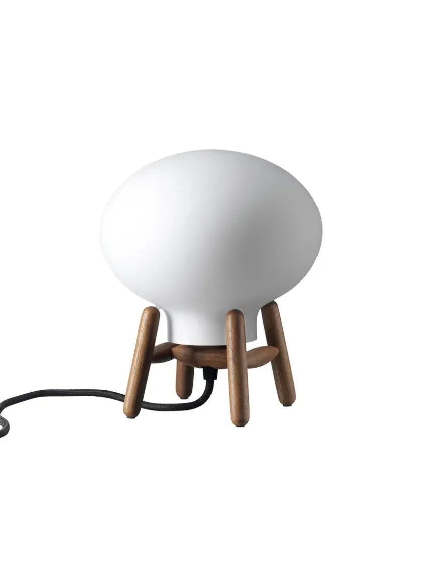 FDB Møbler U6 Mini Hiti Bordlampe, opalt glas/eg fra> Spots