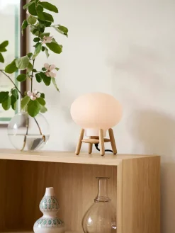 FDB Møbler U6 Mini Hiti Bordlampe, opalt glas/eg fra><noscript><img width=