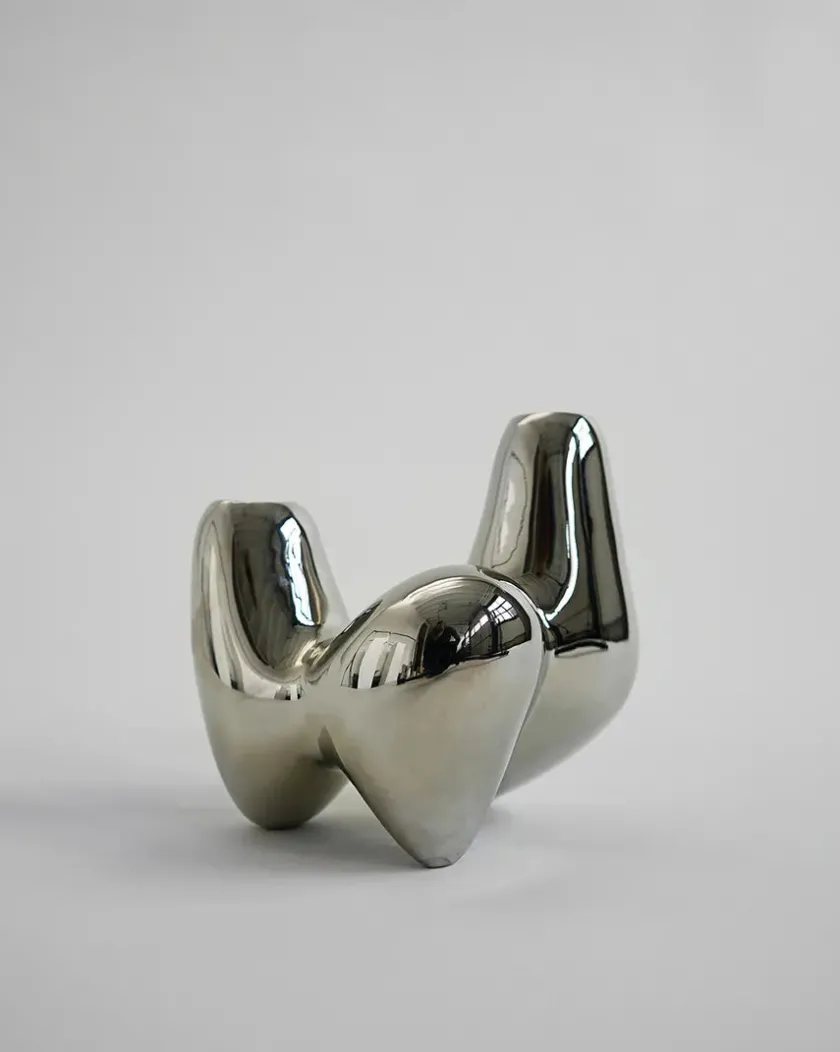 Hein Studio Unity Candleholder, silver fra> Lysestager