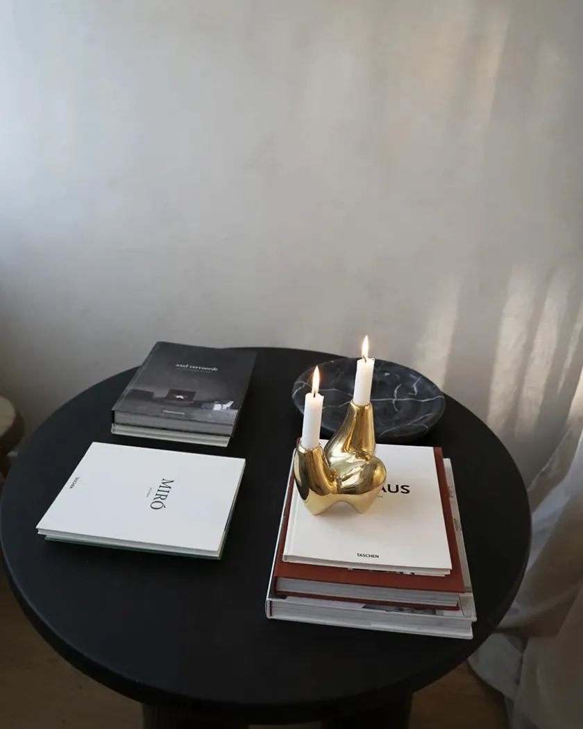 Hein Studio Unity Candleholder, silver fra> Lysestager