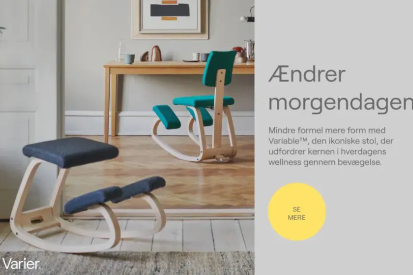Variér Variable Balans Stol fra natur bøg> Skamler