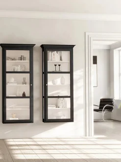 Lindebjerg Design Væghængt Vitrineskab Classic V4, sort fra><noscript><img width=