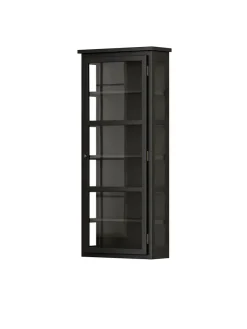 Lindebjerg Design Væghængt Vitrineskab N4, dark oak fra><noscript><img width=