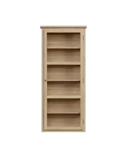 Lindebjerg Design Væghængt Vitrineskab N4, light oak fra> Vitrineskabe