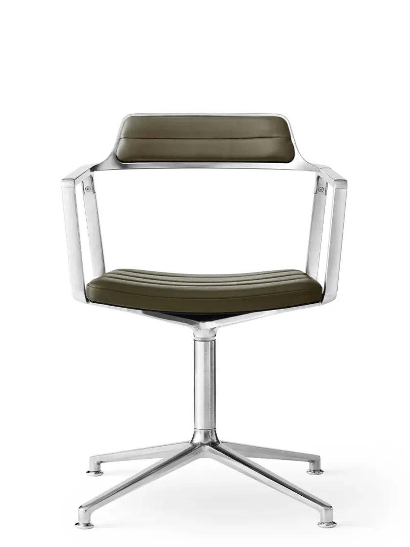 Vipp 452 Swivel Chair, bosco grøn læder fra> Spisebordsstole