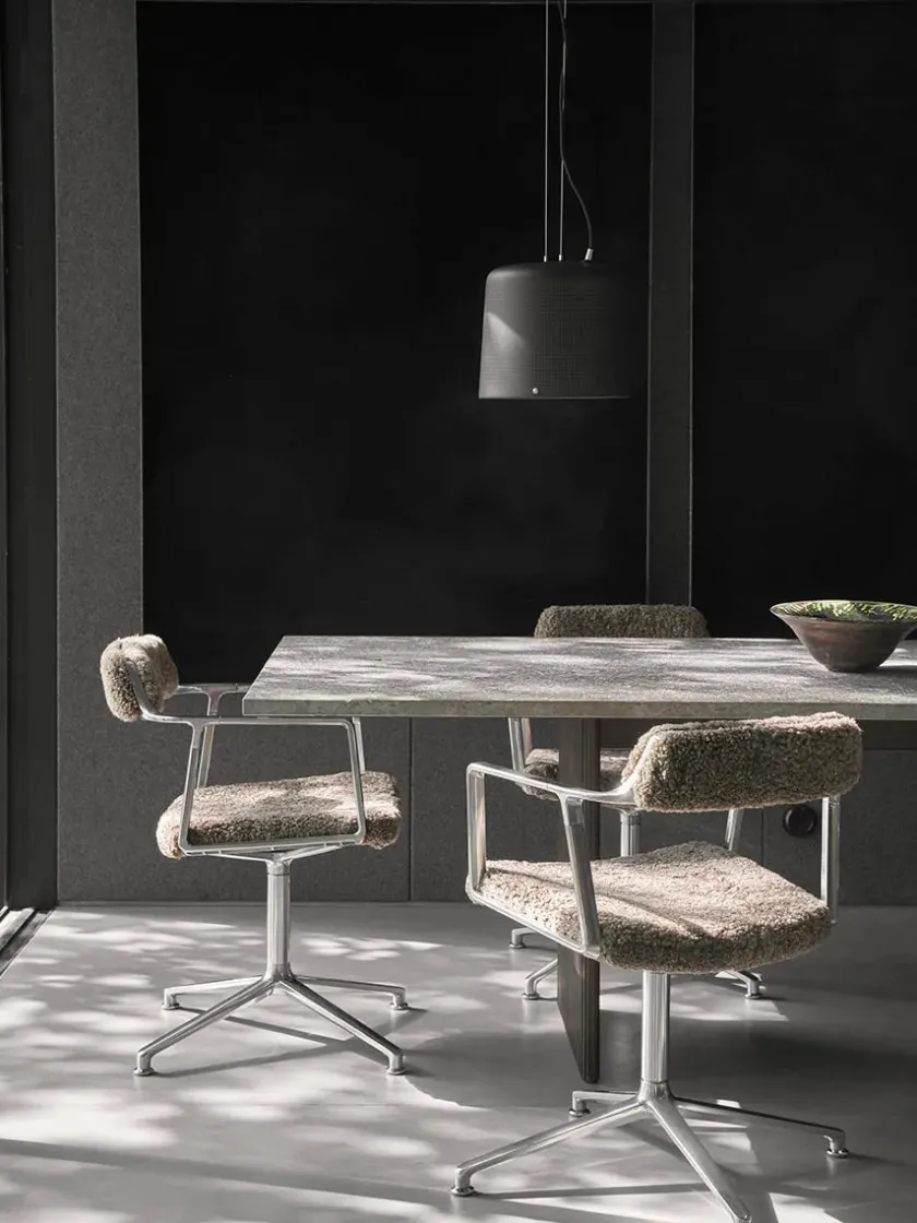 Vipp 452 Swivel Chair, bosco grøn læder fra> Spisebordsstole