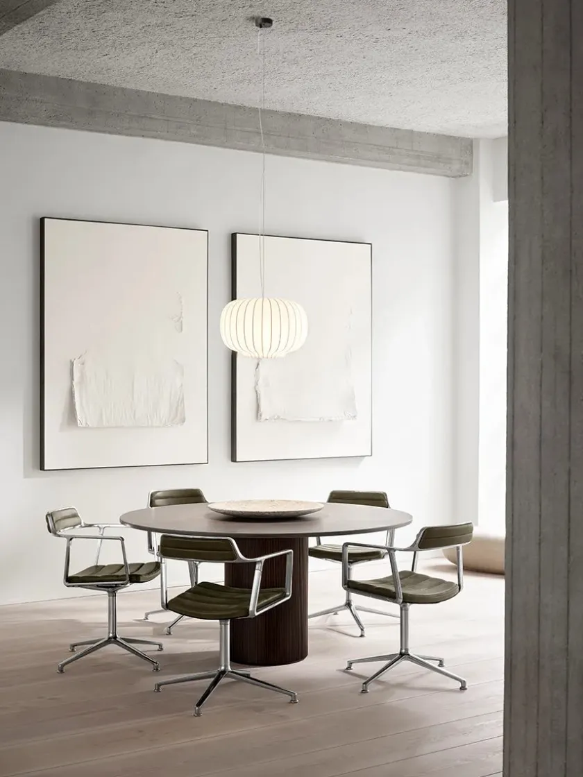 Vipp 452 Swivel Chair, bosco grøn læder fra> Spisebordsstole