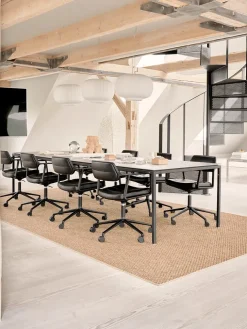 Vipp 453 Swivel+ Chair m/hjul, bosco grøn læder fra><noscript><img width=