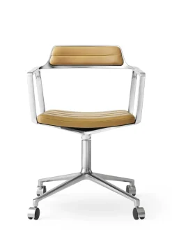Vipp 452 Swivel Chair m/hjul, bosco grøn læder fra><noscript><img width=