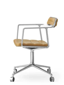 Vipp 452 Swivel Chair m/hjul, bosco grøn læder fra><noscript><img width=