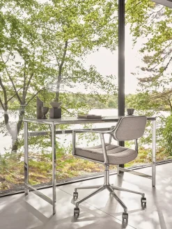 Vipp 453 Swivel+ Chair m/hjul, camel læder fra><noscript><img width=