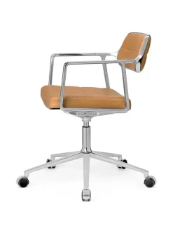 Vipp 453 Swivel+ Chair m/hjul, sort læder fra><noscript><img width=