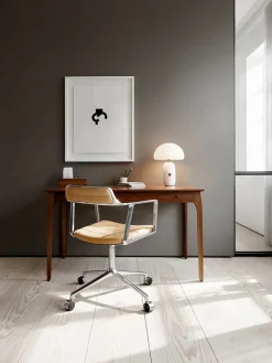 Vipp 452 Swivel Chair m/hjul, sort læder fra><noscript><img width=