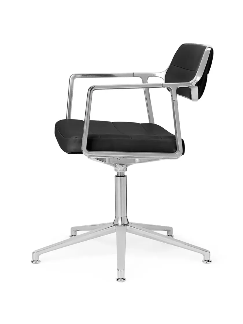 Vipp 453 Swivel+ Chair, sort læder fra> Kontorstole