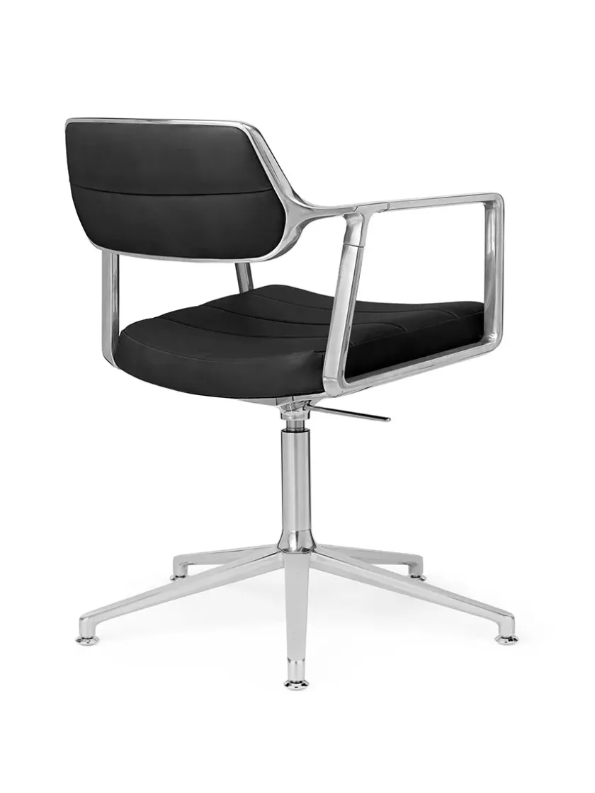 Vipp 453 Swivel+ Chair, sort læder fra> Kontorstole