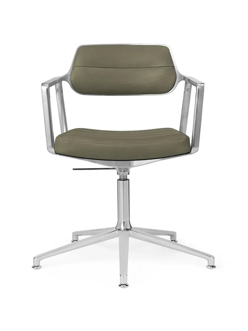 Vipp 453 Swivel+ Chair, sort læder fra> Kontorstole