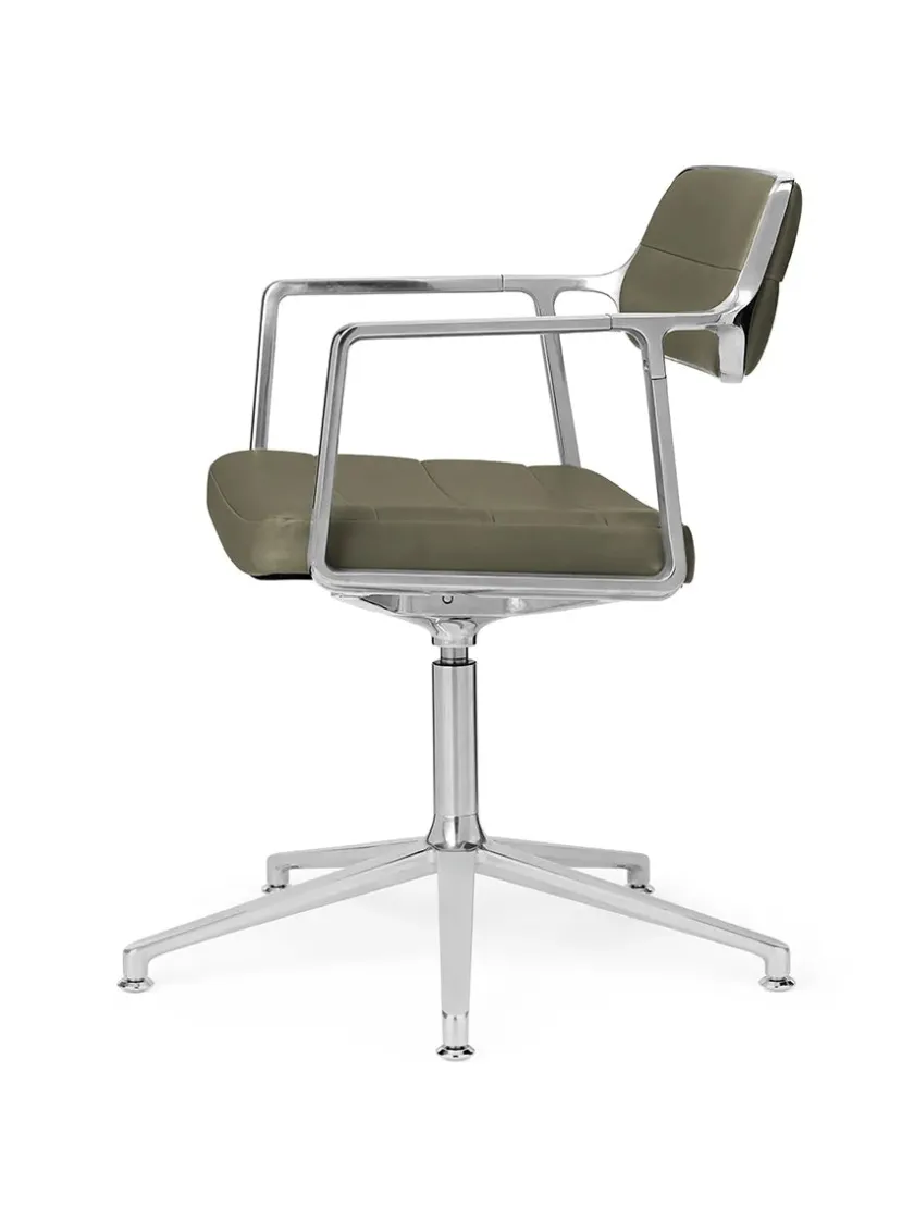 Vipp 453 Swivel+ Chair, sort læder fra> Kontorstole