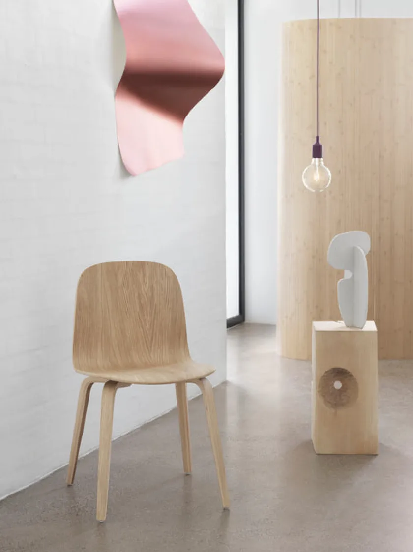 Muuto Visu Chair, wood base fra> Spisebordsstole