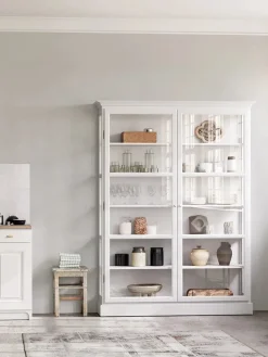 Lindebjerg Design Vitrineskab Classic V2, hvid fra> Vitrineskabe