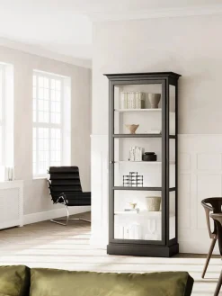 Lindebjerg Design Vitrineskab Classic V1, sort fra> Vitrineskabe