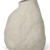 Ferm Living Vulca Medium vase, Off-white Stone fra> Vaser