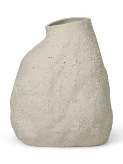 Ferm Living Vulca Medium vase, Off-white Stone fra> Vaser