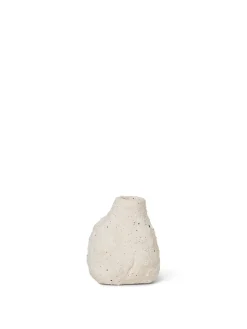 Ferm Living Vulca Mini Vase, Off-white stone fra> Vaser