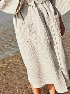 HAY Waffle Badekåbe, dusty blue multi fra><noscript><img width=