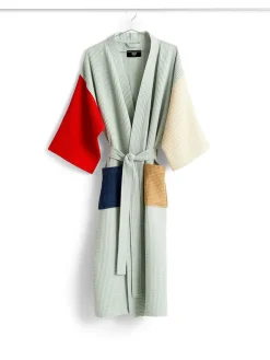 HAY Waffle Badekåbe, dusty blue multi fra><noscript><img width=