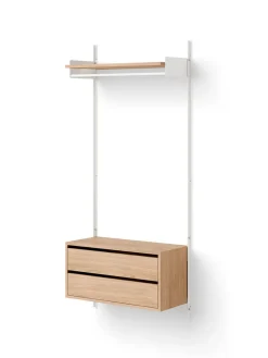 New Works Wardrobe Shelf Cabinet w. Drawers fra> Tøjstativer|Entrémøbler