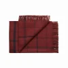 Silkeborg Uldspinderi Warp & Weft Plaid, beetroot/midnight fra> Puder Og Plaider
