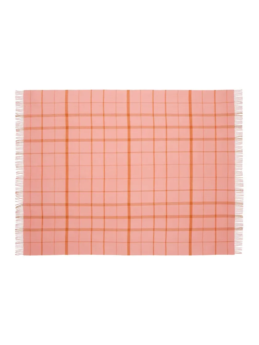 Silkeborg Uldspinderi Warp & Weft Plaid, beetroot/midnight fra> Puder Og Plaider