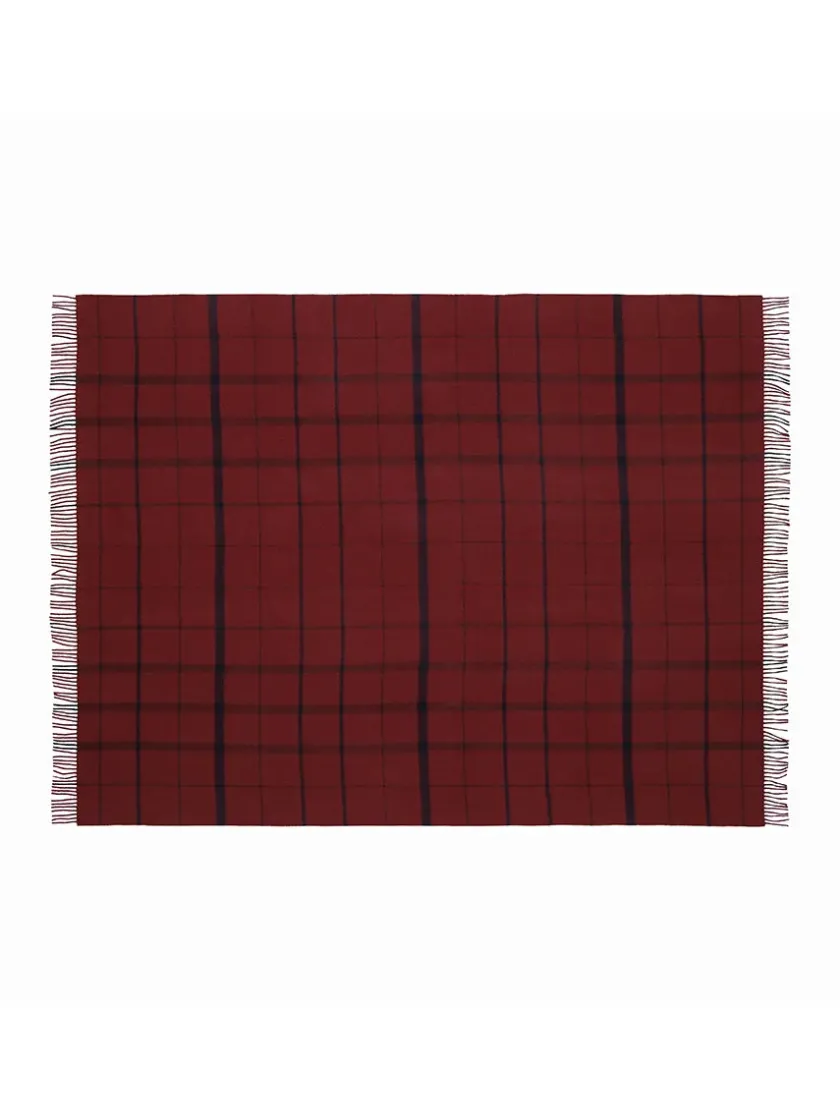 Silkeborg Uldspinderi Warp & Weft Plaid, concrete/midnight fra> Puder Og Plaider