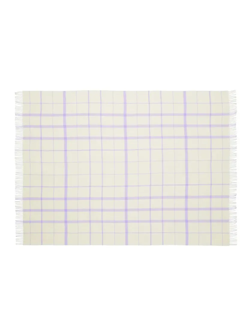 Silkeborg Uldspinderi Warp & Weft Plaid, lime/grass fra> Puder Og Plaider