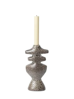 Ferm Living Yara Candle Holder Large, brown spot fra> Lysestager