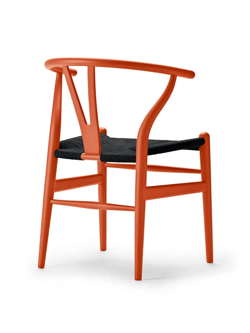 Carl Hansen & Søn Y-stol CH24 Soft Anthracite Grey med sort flet af Hans J. Wegner> Spisebordsstole