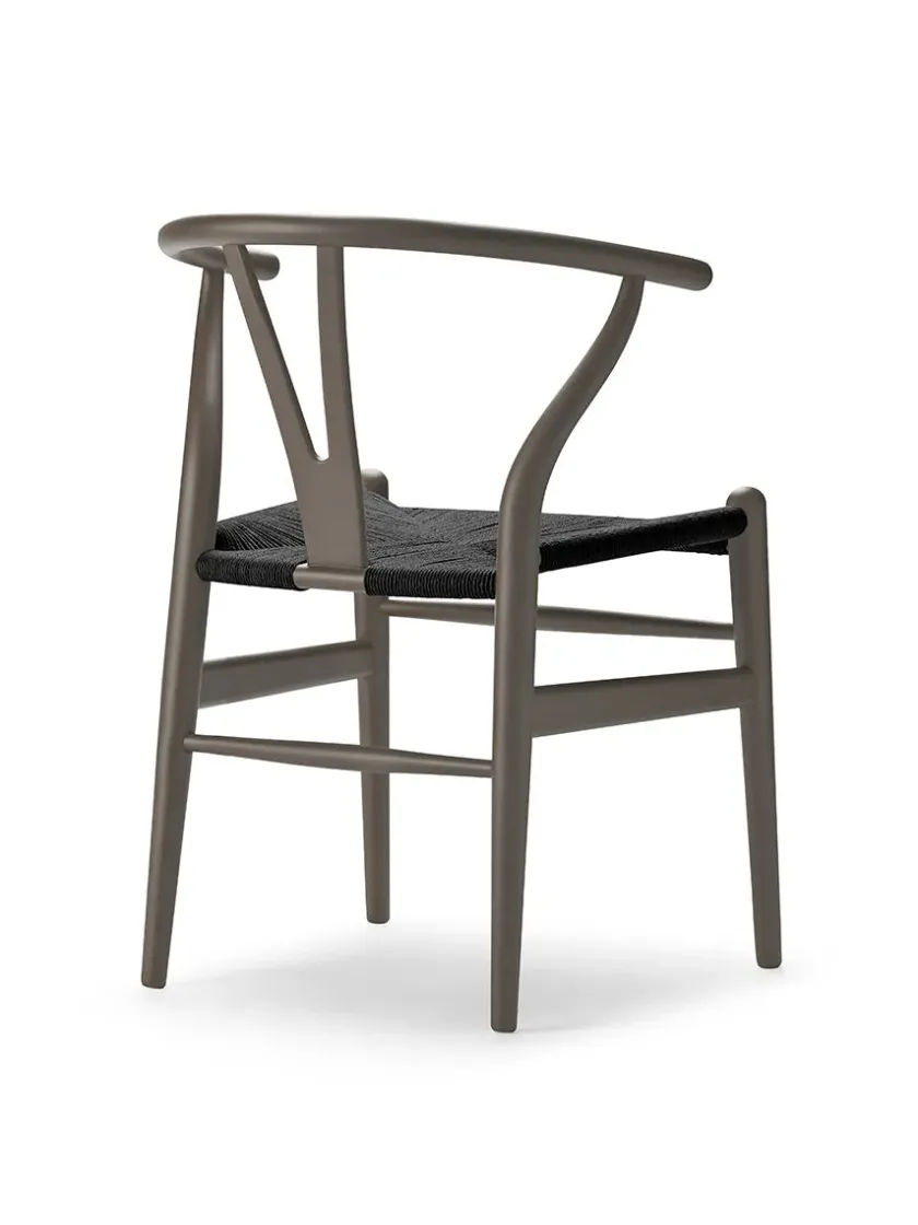 Carl Hansen & Søn Y-stol CH24 Soft Anthracite Grey med sort flet af Hans J. Wegner> Spisebordsstole