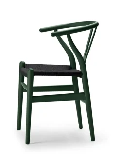 Carl Hansen & Søn Y-stol CH24 Soft Black med sort flet af Hans J. Wegner><noscript><img width=