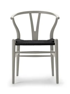 Carl Hansen & Søn Y-stol CH24 Soft Black med sort flet af Hans J. Wegner><noscript><img width=
