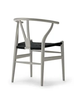 Carl Hansen & Søn Y-stol CH24 Soft Black med sort flet af Hans J. Wegner><noscript><img width=