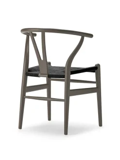Carl Hansen & Søn Y-stol CH24 Soft Black med sort flet af Hans J. Wegner><noscript><img width=