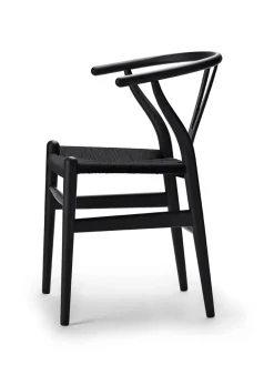 Carl Hansen & Søn Y-stol CH24 Soft Green med sort flet af Hans J. Wegner><noscript><img width=