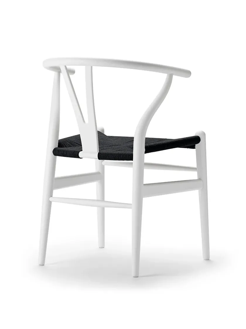 Carl Hansen & Søn Y-stol CH24 Soft Green med sort flet af Hans J. Wegner> Spisebordsstole
