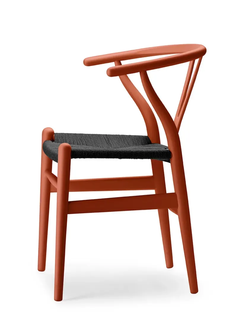Carl Hansen & Søn Y-stol CH24 Soft Hollyhock med sort flet af Hans J. Wegner> Spisebordsstole