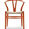 Carl Hansen & Søn Y-stol CH24 Soft Orange Red af Hans J. Wegner> Spisebordsstole