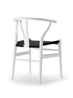 Carl Hansen & Søn Y-stol CH24 Soft Pewter med sort flet af Hans J. Wegner><noscript><img width=
