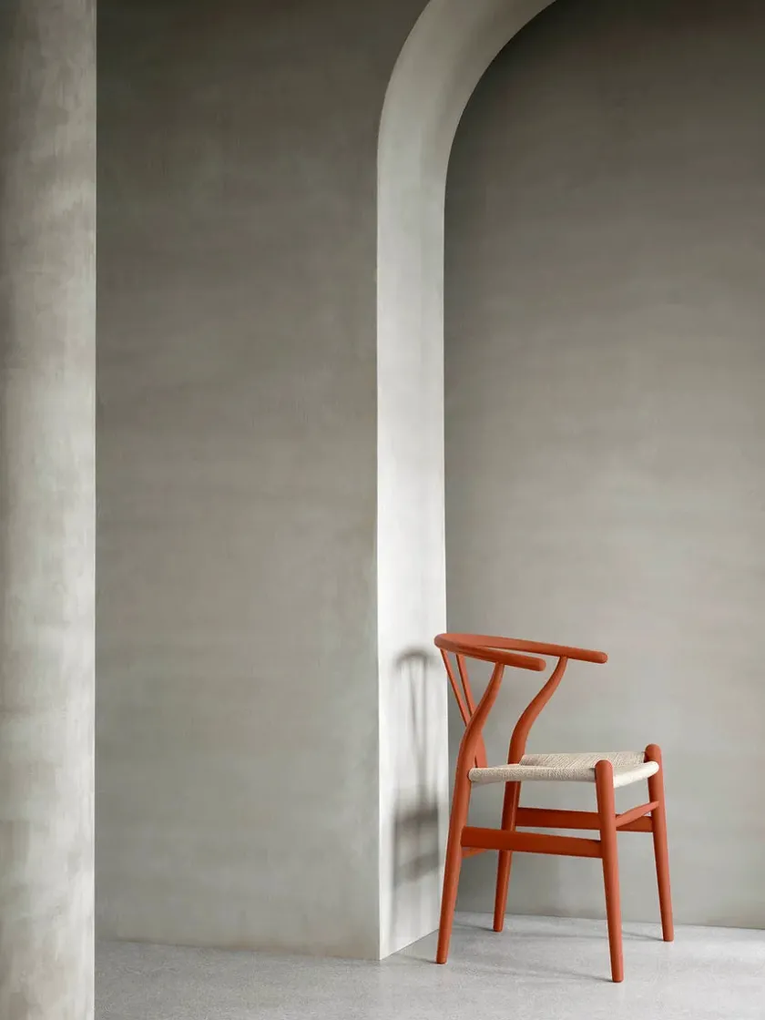 Carl Hansen & Søn Y-stol CH24 Soft Red Brown af Hans J. Wegner> Spisebordsstole